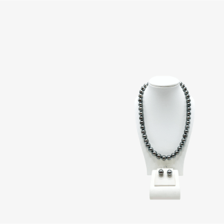 Tahiti Black Pearls Necklace and Earrings Set