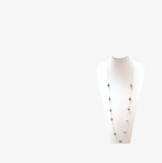 Pearl and 18K White Gold Design Necklace
